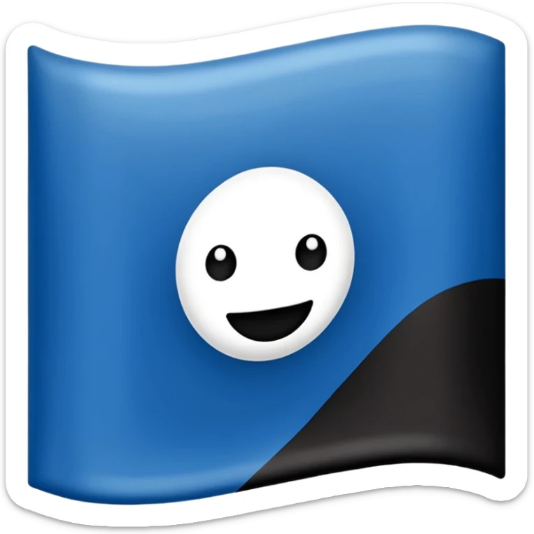 Bandera con tres líneas la de arriba con azul o azul oscuro el del medio blanco y la de abajo negro sticker