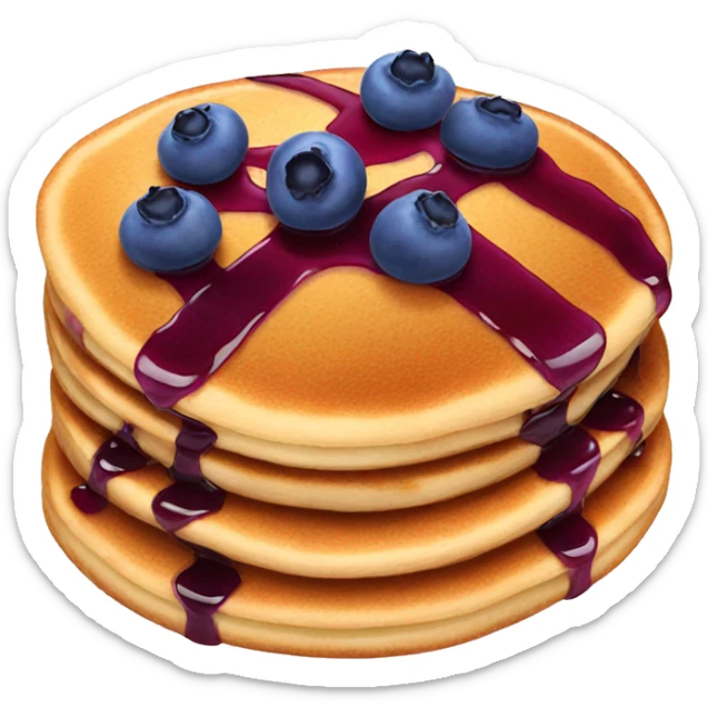Blueberry pancakes  sticker