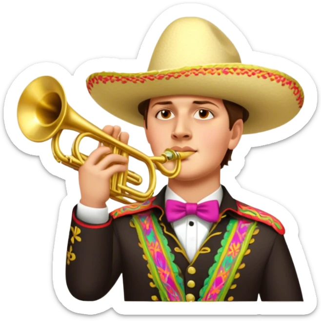Mariachi Trumpet Player sticker