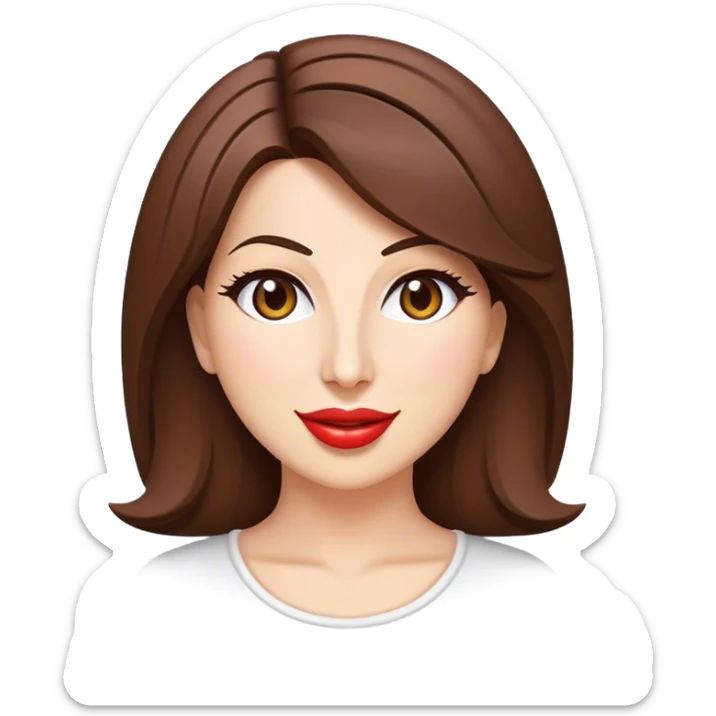 Cinematic Realistic Nancy Ajram Pop Culture Emoji, depicted with a charismatic modern portrayal of the celebrated singer rendered with crisp detail and energetic lighting. sticker