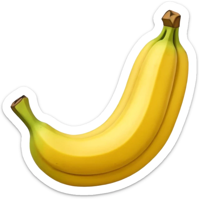 Crear un emoticón que tenga que ver con una variedad de Cambures , y que la paleta de colores sea la siguiente: Rojo Carmín, Amarillo, Amarillo Crema y Verde Pasto sticker