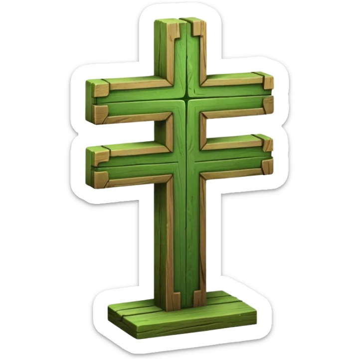 change the red cross emoji color from red to green color sticker