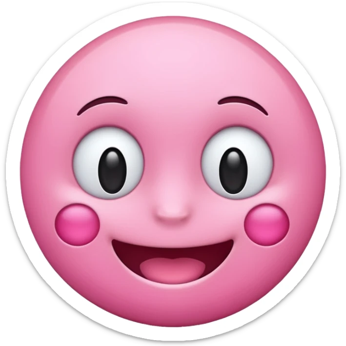 Emoji cute pink sticker