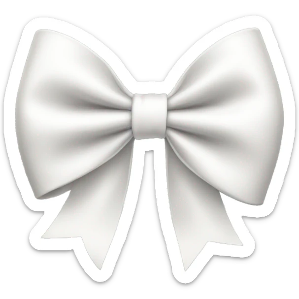 White bow sticker