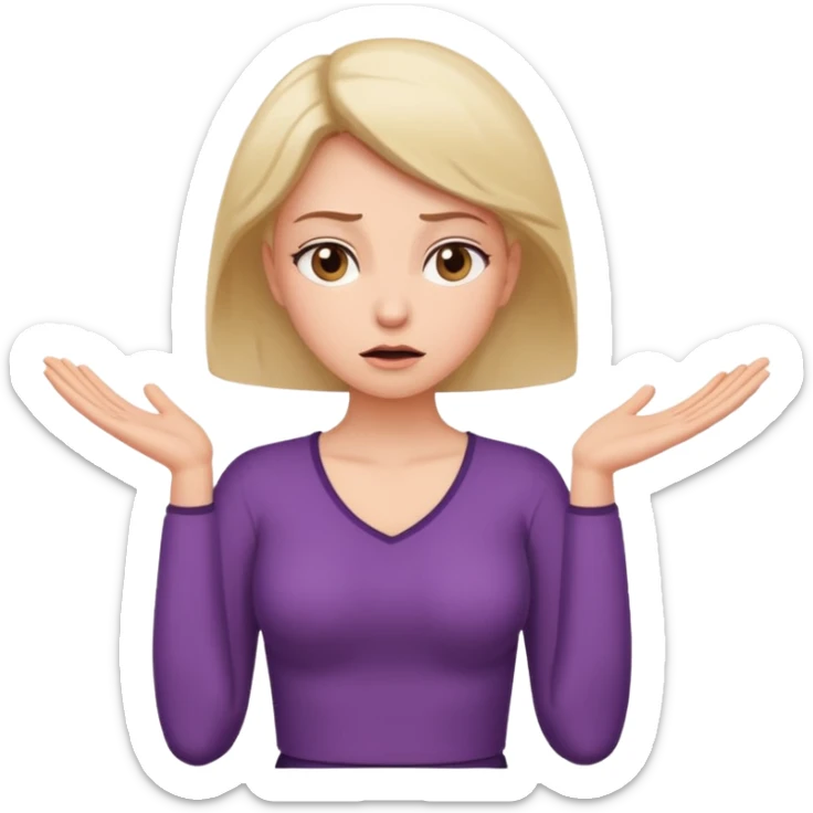 I want the information woman emoji but with the pleading emoji for the face sticker