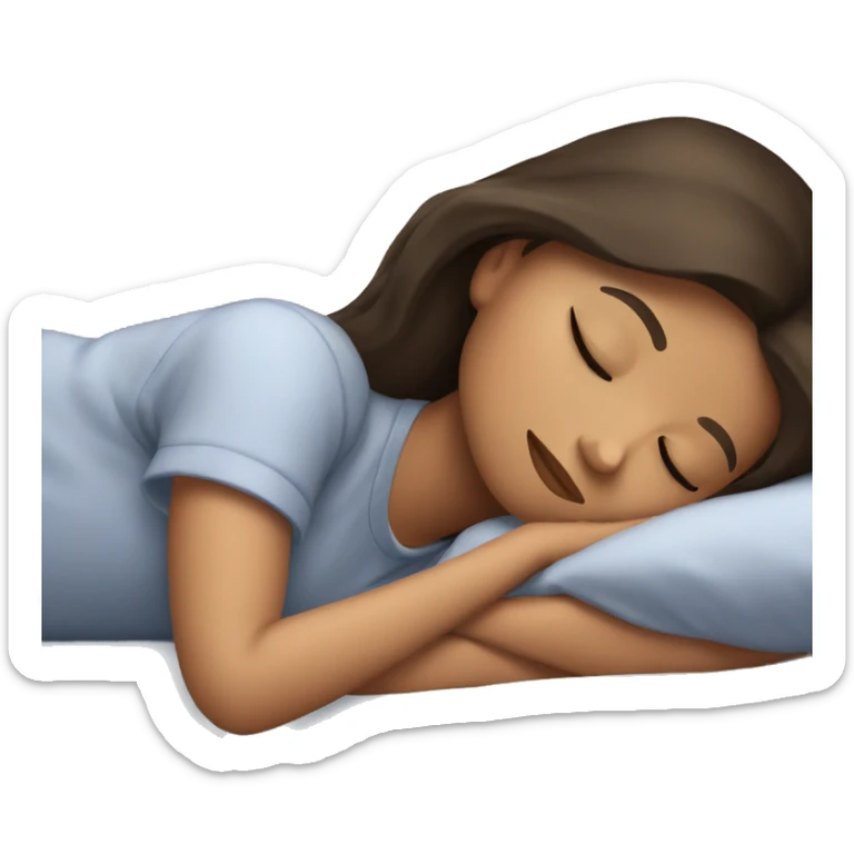 Brunette girl sleeping sticker