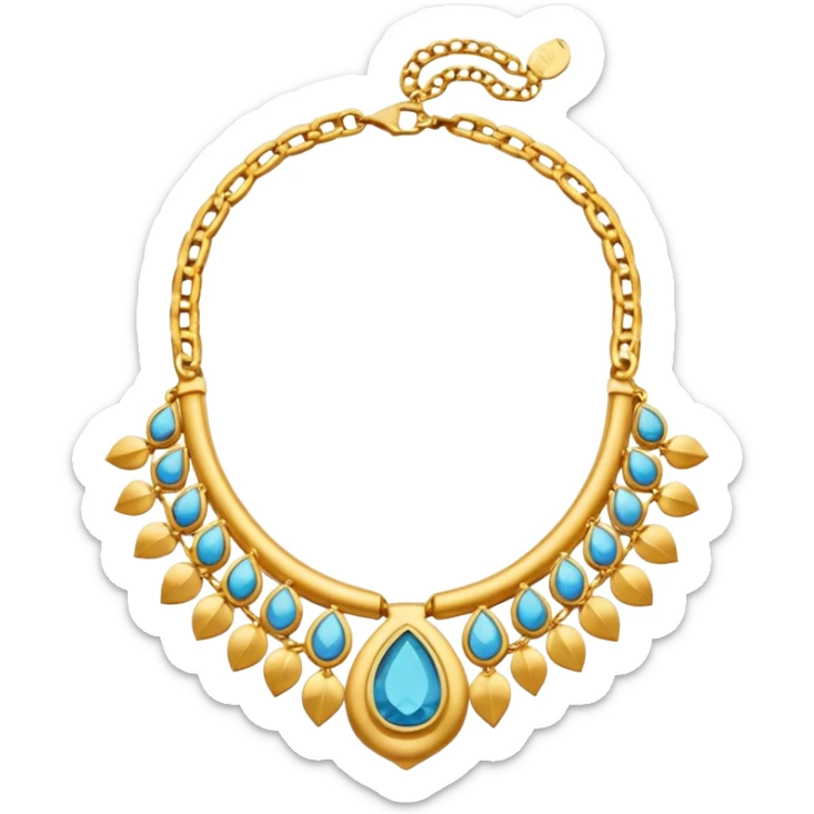 hace un collar Elegante pero femenino. Buena calidad visual, que parezca bien hecho. Colores cálidos o dorado. Clásico pero sensual. sticker