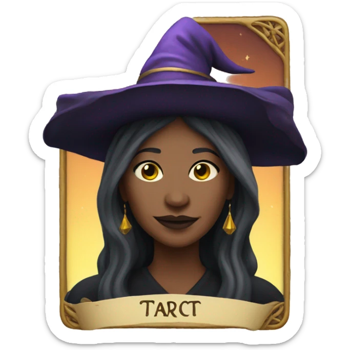 tarot witch sticker