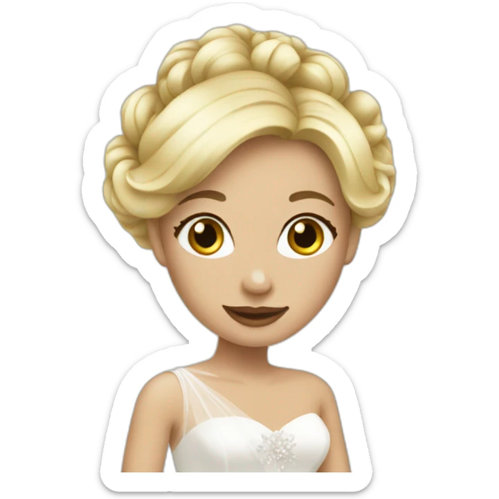 blonde bride sticker
