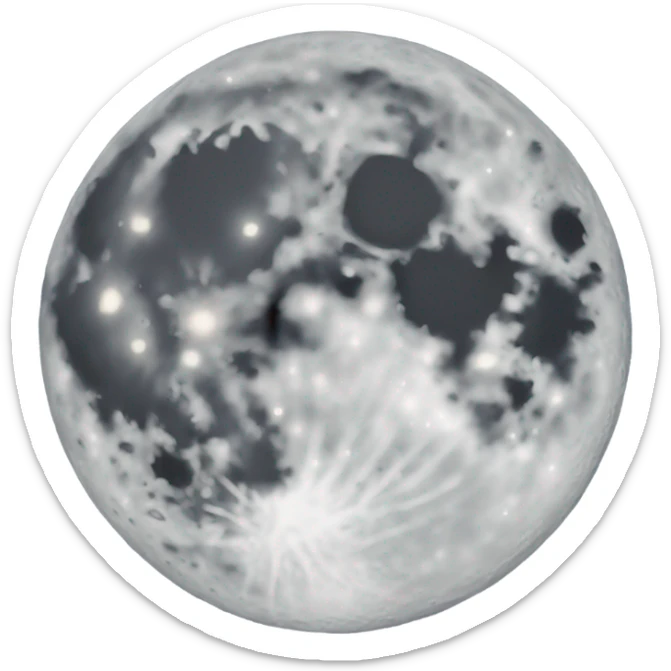 Moon sticker