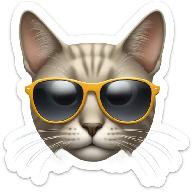 Cat with sunglasses sticker
