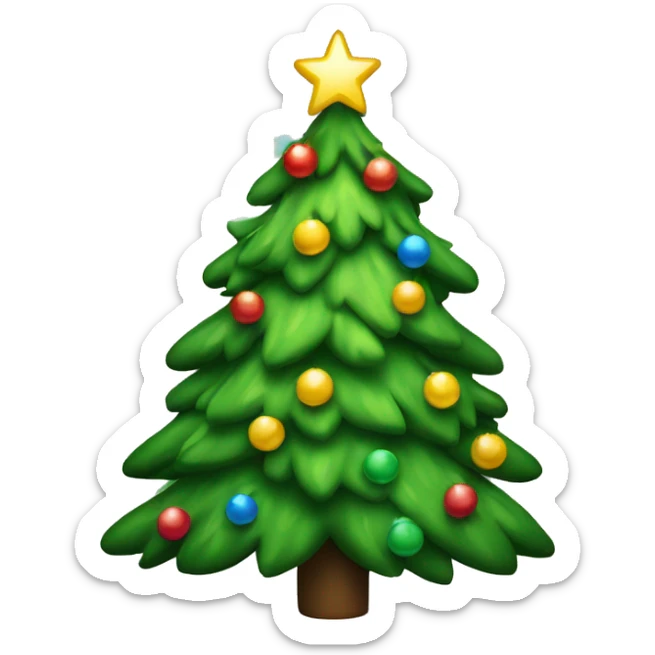 Christmas tree sticker