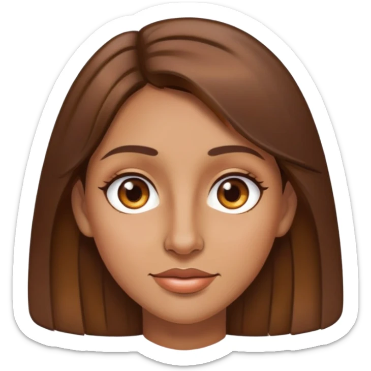 A woman with brown hair and high lights a big nose and brown eyes and she looks like my mom sticker