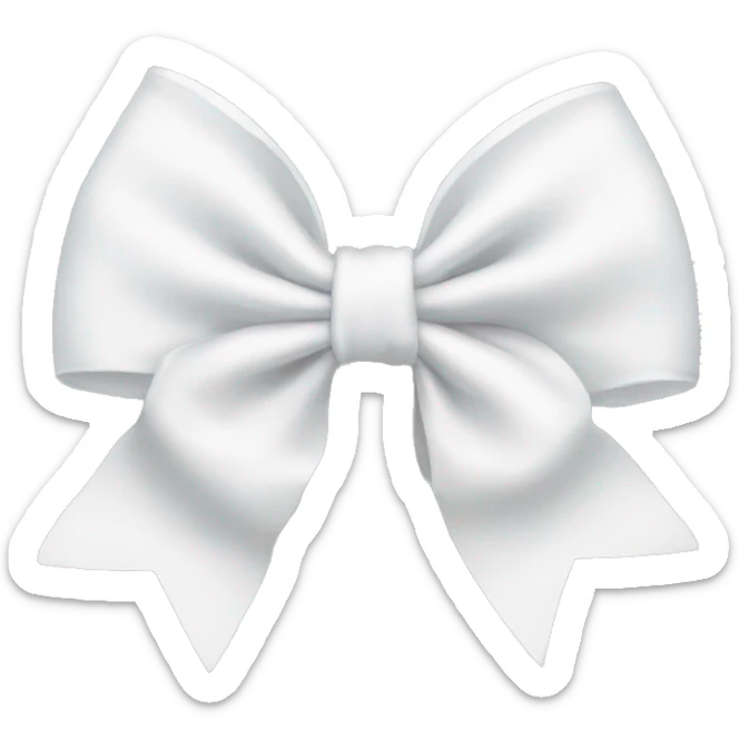 White bow sticker