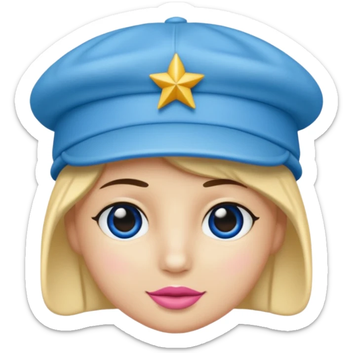 Un Sonny Ángel con gorrito azul sticker