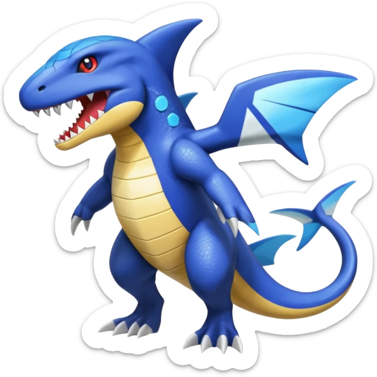 Latios-Sharpedo-Garchomp-Gabite-Amaura-Salandit-Helioptile-fusion (full body) sticker
