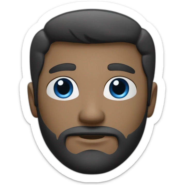 un homme très maigre avec des yeux bleus la peau très blanche et des cheveux noirs et barbe et boucles d'oreilles sticker