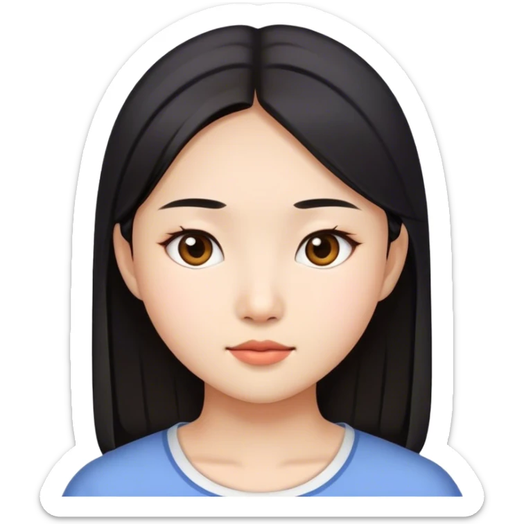 Asian beautiful girl sticker