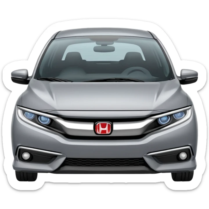 Make an emoji of a 2024 Honda civic with a grey exterior with no added color  sticker