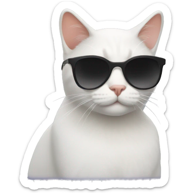 Cat with sunglasses sticker