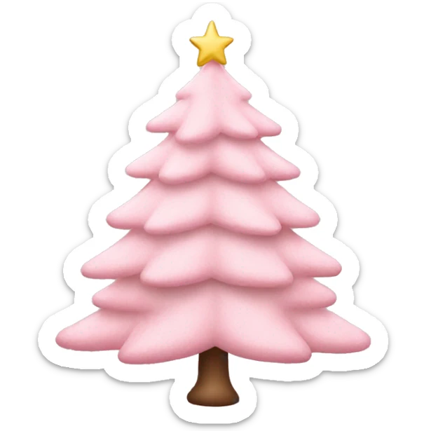 light pink Christmas tree sticker