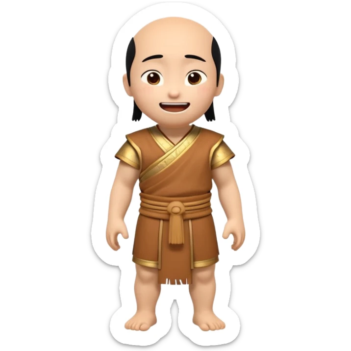 create an emoji set of a cartoonish full body character from china from 2000 BC doing different emotions sticker