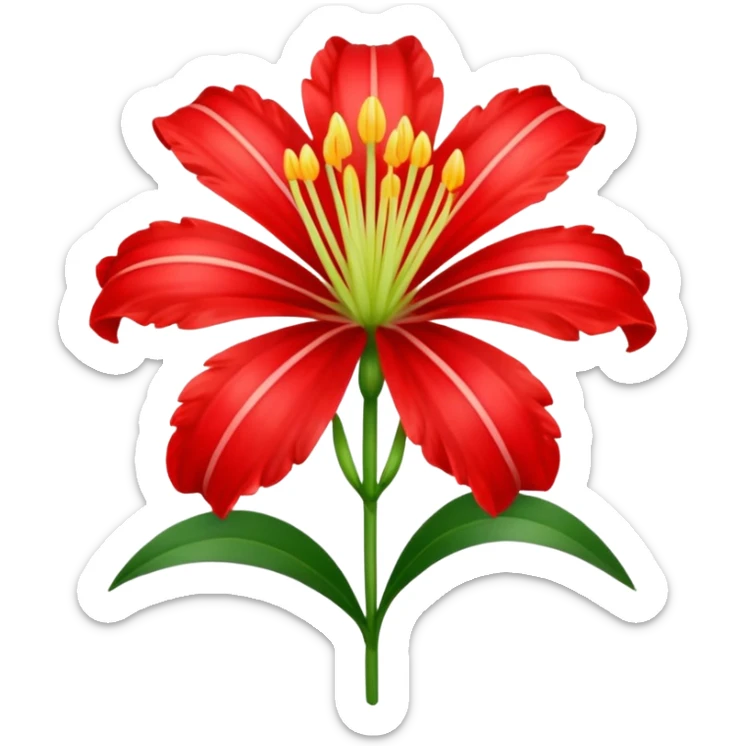 Quiero un emoji lindo para mí novia de la flor lycoris radiata me gusta pero quiero enviarlo como emoji, no cómo sticker  sticker