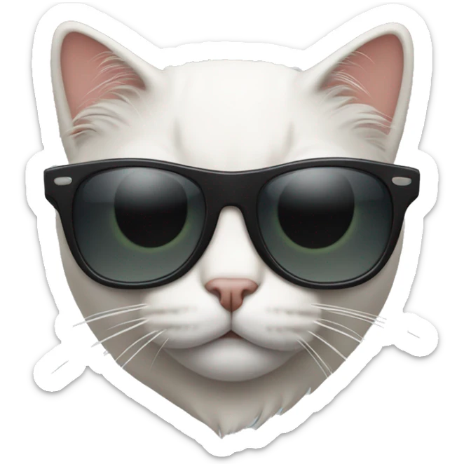 Cat with sunglasses sticker