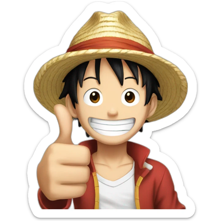 thumbs up luffy sticker