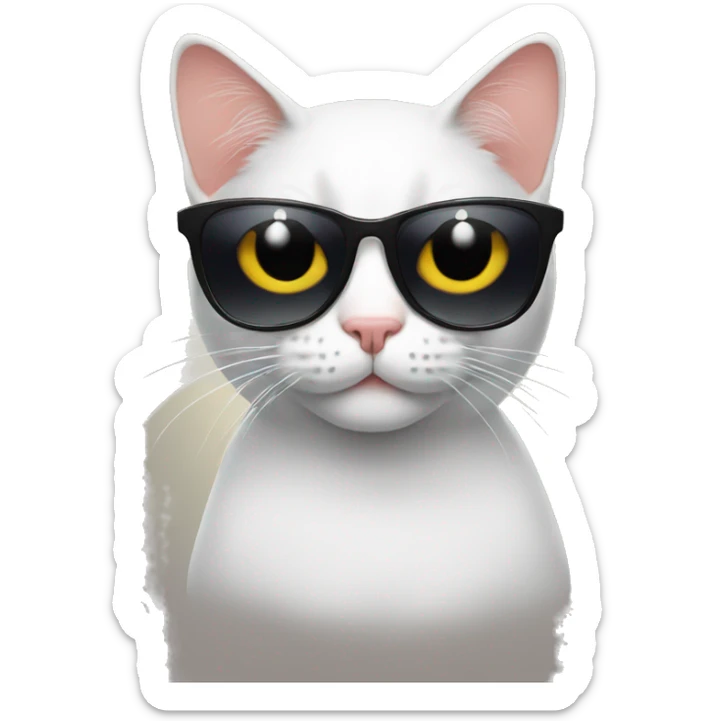 Cat with sunglasses sticker