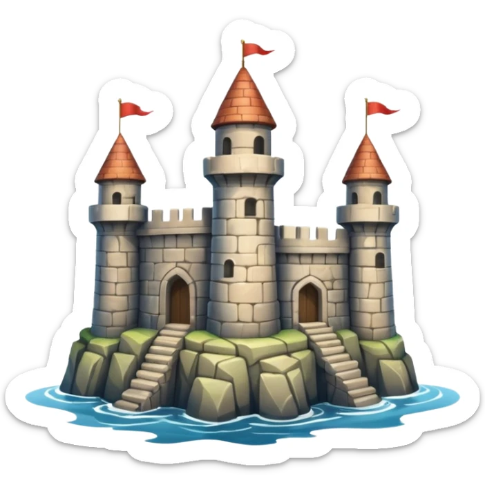 sea castle sticker