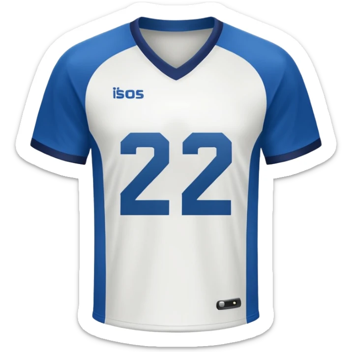 White football jersey turn around with number 22 and my name RONIHO  sticker