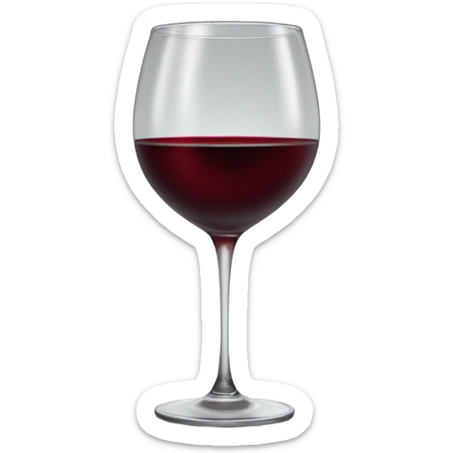 Wine glass sticker