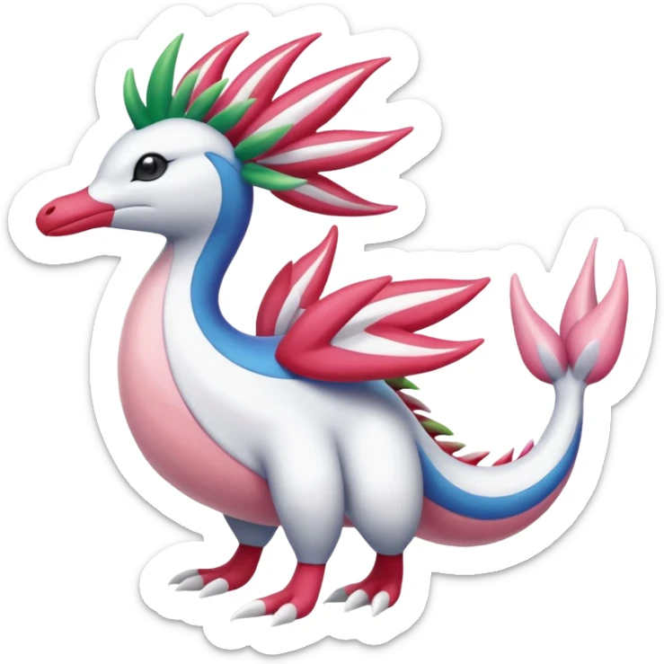 Mezprit-Milotic-Shaymin-Palkia-Pokémon-fusion, full body sticker