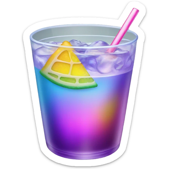 Iridescent drink sticker