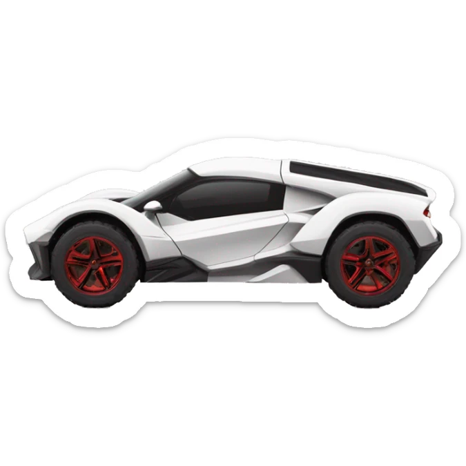 Side view Wonder woman’s feminine appearance offroad capable long-travel suspension 4x4 hypercar  sticker