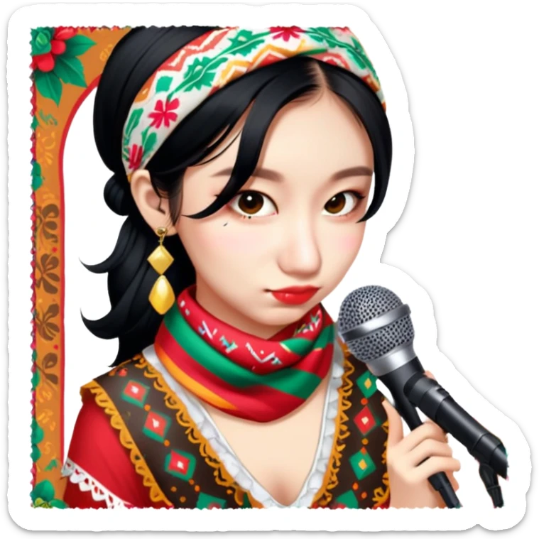 Colorful Singer sticker