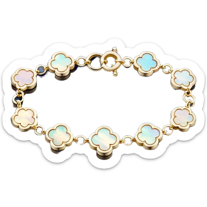 Van Cleef Vintage Alhambra bracelet in Mother of pearl sticker