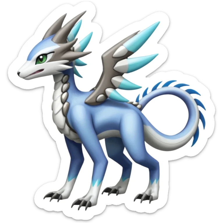 Meloetta-Sergal-Trico-Palkia-Dialga-hybrid-fusion-Fakémon-creature, full body sticker