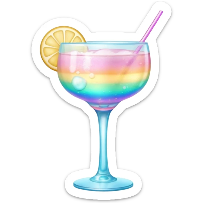 Colorful shiny Pastel soap perfume cocktail bomb bar aesthetic decoration room thing  sticker