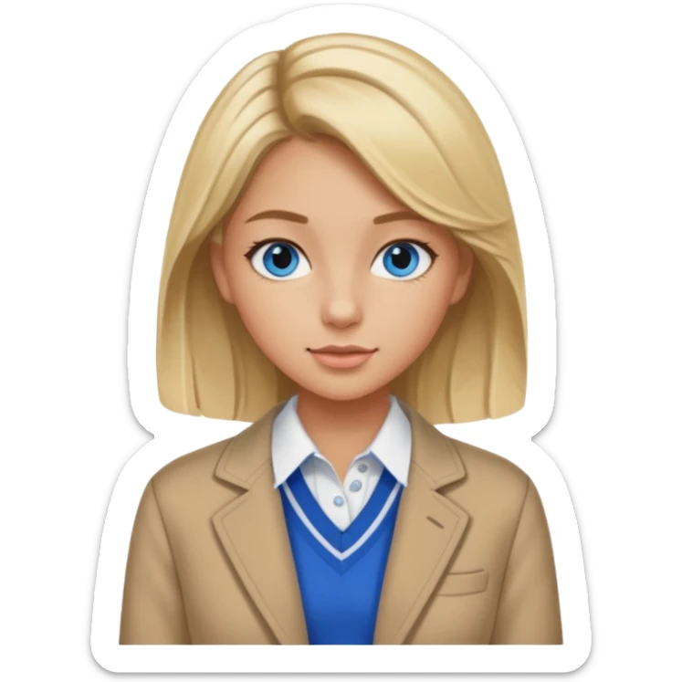 preppy, aesthetic, trendy, tan, blue eyes, teen girl, blonde highlights, sexy sticker