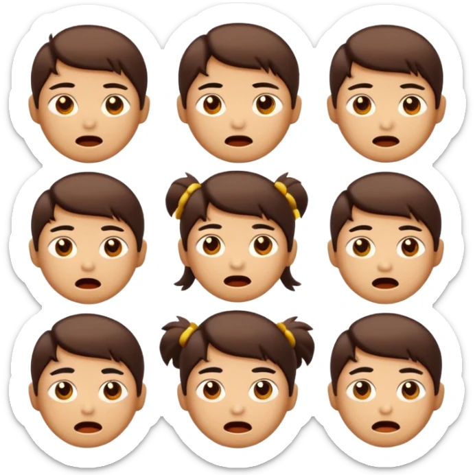 create an emoji set of a cartoonish character from china's bronze age of arts doing different emotions sticker