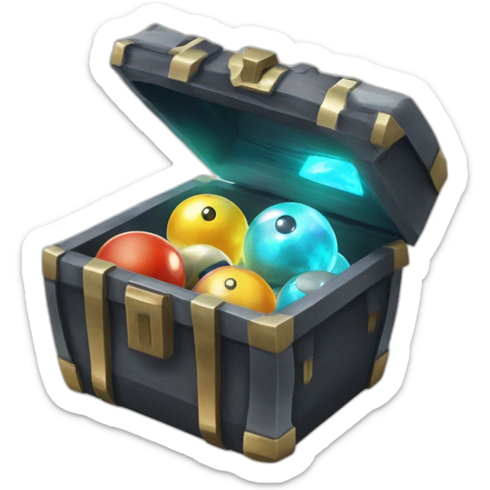 Pokemon Game LootCase Color Obsidian Rich Treasure Legendary Epic Pokeballs and Pokemons Inside this have Shiny Glow sticker