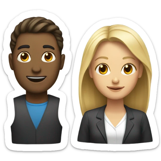 Une homme et une femme sticker