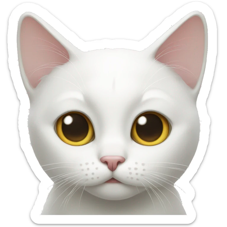 white cat sticker