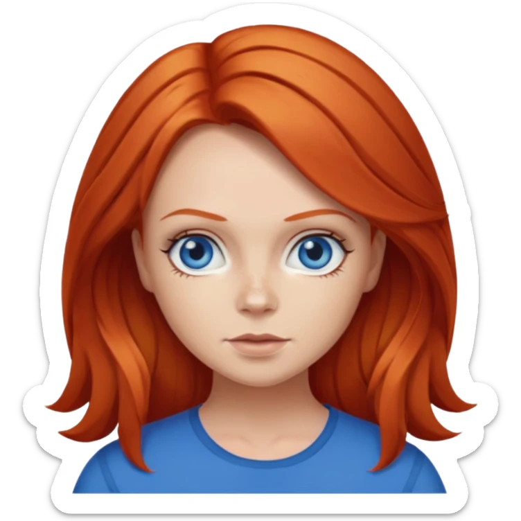 Ginger Spice with blue eyes sticker