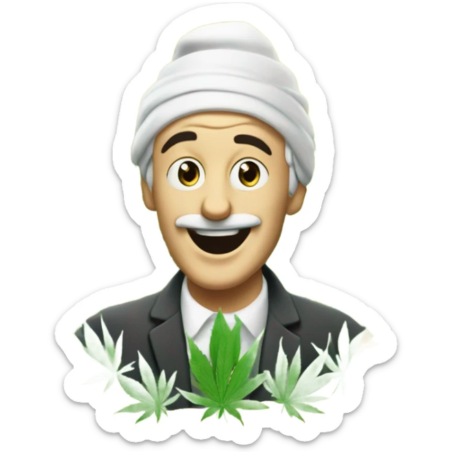 Make a weed poster that references the film ‘  get him to the Greek’ make sure to include the text.  sticker