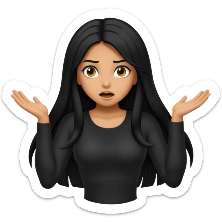 pretty long hair girl middle parted, amazed, good clothes, tanned, baddie, RELLY PREETY, BADDIE, DRESSED AS A BADDIE, REALLY LONG, MIDLE PARTEDLIGHT BROWN HAIR sticker