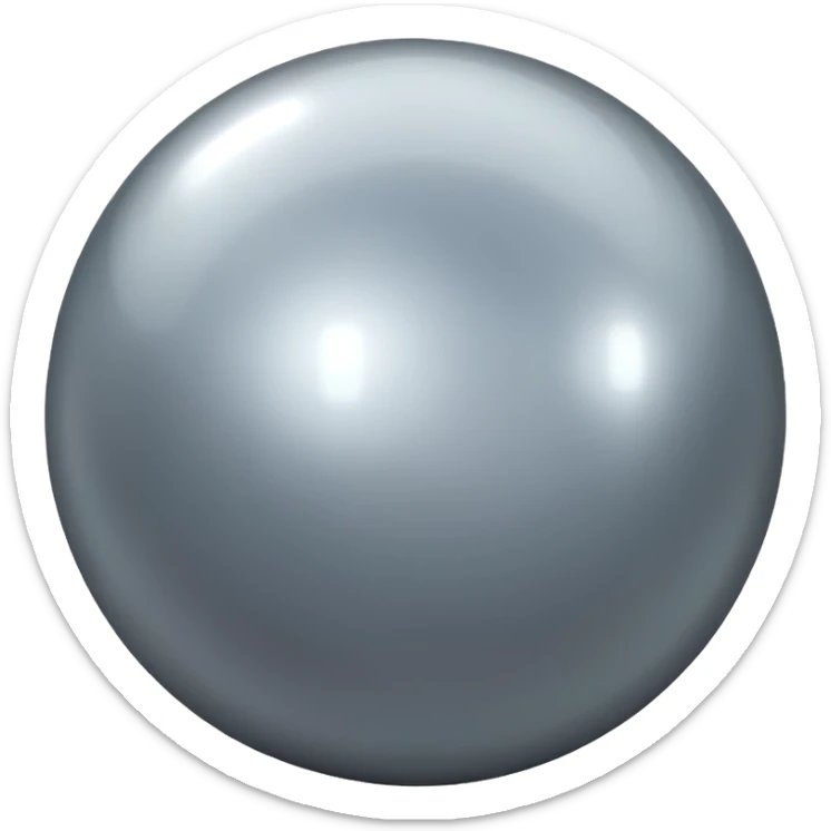Silver sphere sticker