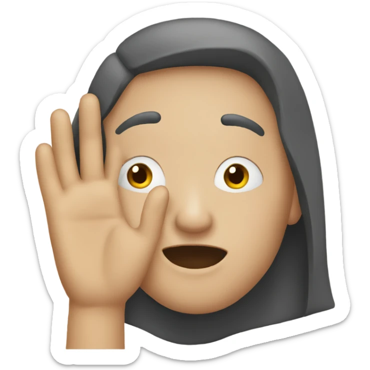 Head in hand  sticker